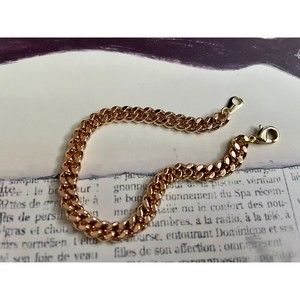 Gold Curb Chain Bracelet